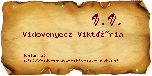 Vidovenyecz Viktória névjegykártya
