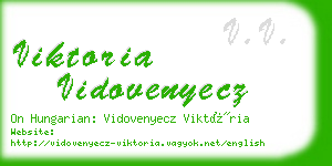 viktoria vidovenyecz business card